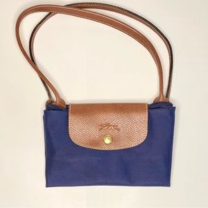 Longchamp Le Pliage Small Navy Tote